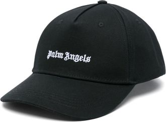 Palm Angels logo-embroidered cap - men - Cotton/Cotton/Polyester - One Size - Black