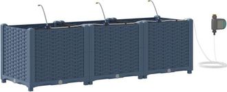 vidaXL Garden Planters Grey 120 x 40 x 37.5 cm Steel Vidaxl