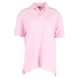 Isabel Marant Isabel Marant Anafiko poloshirt met geborduurd logo in roze katoen