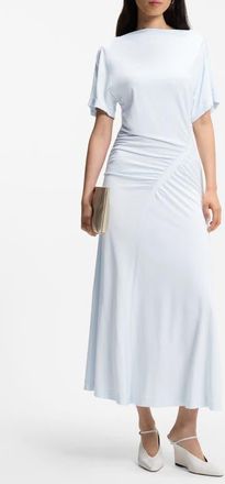 BOSS Ecaren Ruched Jersey Dress in Pale Lagoon at Nordstrom, Size X-Large