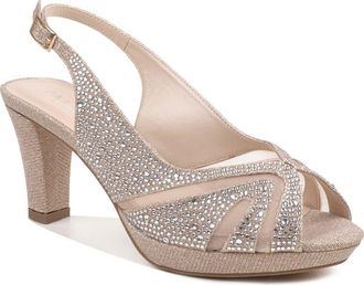 Paradox London Linda Slingback Peep Toe Pump in Champagne at Nordstrom, Size 6.5