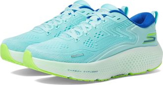 Skechers Go Run Max Road 6 Runners Womens Blue/Lime 6 UK