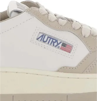 Autry Panelled Leather Sneakers - White