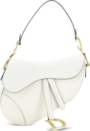 Dior Saddle Handbag Leather Medium shoulder bag - Wit