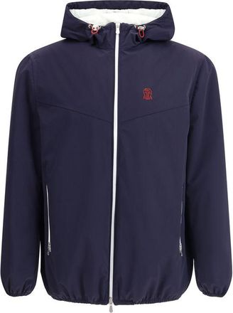 Brunello Cucinelli Blue Nylon Shell Mens Jacket