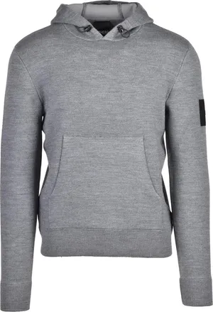 Outhere Grey Wool-Blend Hooded Sweatshirt