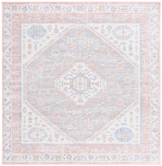 Safavieh Alfombra poli&eacute;ster marfil / azul 160 x 160 cm