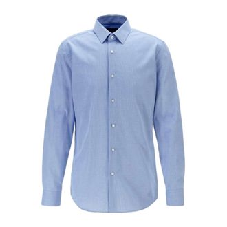 HUGO BOSS Overhemden, Heren, Blauw, XS, Katoen, Isko Shirt