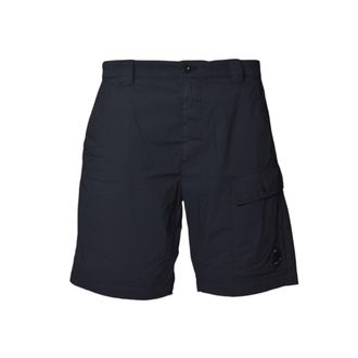 C.P. Company Midnight Blue Cotton 50-Thread Cargo Bermuda Shorts