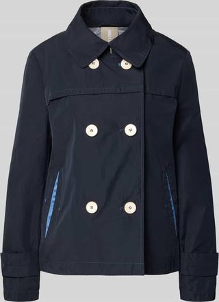 AMBER & JUNE Jacke mit &Auml;rmelriegeln in Marine, Gr&ouml;&szlig;e 36