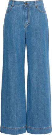 Weekend Wide-Leg Denim Jeans with High Waist and Five-Pocket Design