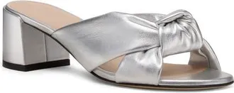 Stuart Weitzman Soplaya Block Slide 50 in Silver at Nordstrom, Size 6.5