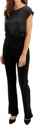 Frank Lyman Design Black Fitted Waist Top Style 246388