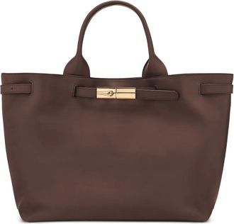 Longchamp Borsa tote Le Roseau grande - Marrone