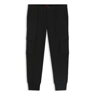 HUGO BOSS Hugo Mens Glavin241 Slim Fit Cargo Trousers in Black - Size 30W/32L