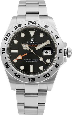 Rolex Pre-owned Rolex Explorer GMT Automatic Chronometer Black Dial Mens Watch 216570 BKSO