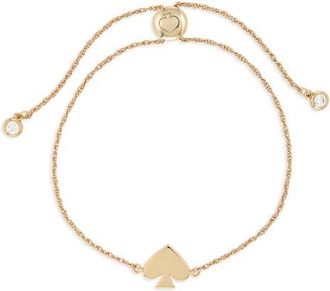 Kate Spade New York spade charm slider bracelet in Gold at Nordstrom