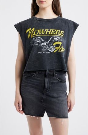 Daydreamer Nowhere Fast Graphic Sleeveless T-Shirt in Reactive Black Acid at Nordstrom, Size X-Small