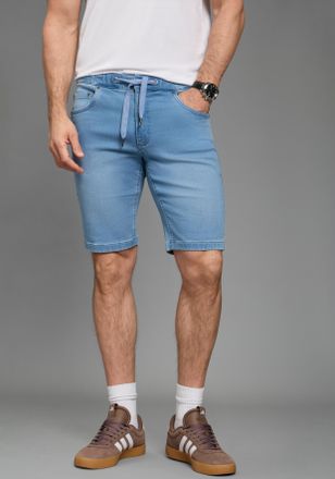 Arizona Jeansshorts ARIZONA, Herren, Gr. 30, N-Gr, bleached, Denim/Jeans, Obermaterial: 78% Baumwolle, 21% Polyester, 1% Elasthan, unifarben, regular fit knie