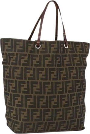 Fendi Pre-owned Vintage Zucca Canvas Handtas - Dames - Vintage Shopper - Bruin - ONE Size - Vintage