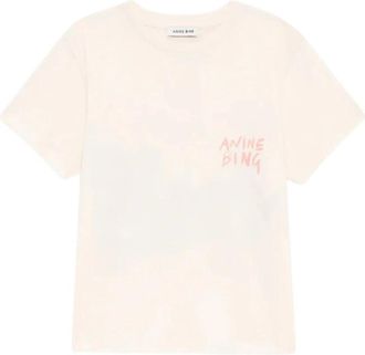 Anine Bing Shelley Tee Surfer - Dames - T-shirts - Geel - M - Katoen - Tops