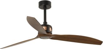 Netlighting Copper Fan Black Wood Ceiling Fan Smart Remote Included