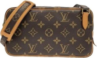 Louis Vuitton Pre-owned Cross Body Bags, female, Brown, Size: ONE SIZE Pre-owned Monogram Marley Bandouliere Shoulder Bag