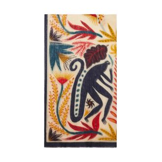 Etro Accessoires, Dames, Veelkleurig, ONE Size, Linnen, Modal Sjaal Met Spiegelprint