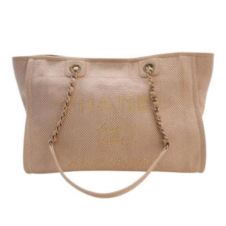Chanel Bolso Tote Deauville Pre-owned - Pre-owned - Mujer - Beige - ONE SIZE