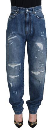 Dolce & Gabbana Versleten Spijkerbroek Gescheurde Jeans