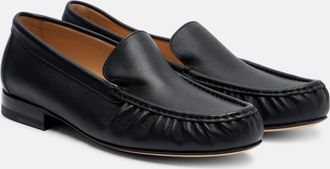 Manolo Blahnik Leonda leather loafers