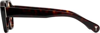 Ami Unisex Ugl519.ac0018-A061 Acetate Square-Frame Sunglasses Brown