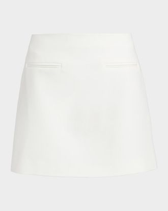Milly A-Line Cady Mini Skirt