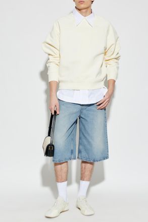 Ami Oversize Sweatshirt, Mens, Cream