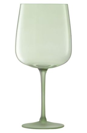 LSA Arc Contrast Set of 4 Wine Glasses in Moss at Nordstrom