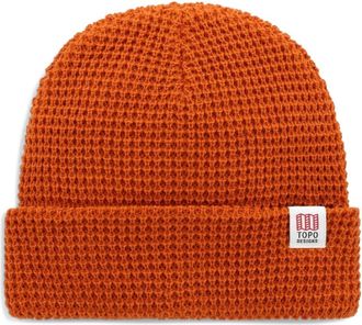 Topo Designs Waffle Knit Beanie Orange