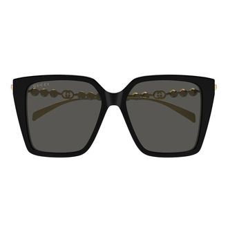 Gucci Sunglasses Gg1967 S 001 Black Gold/Gray Women