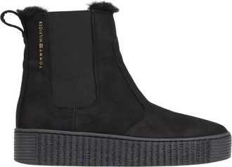Tommy Hilfiger Black Essential Leather Chelsea Boots