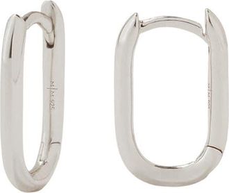 Made by Mary Paper Clip Hoop Earrings in Silver at Nordstrom