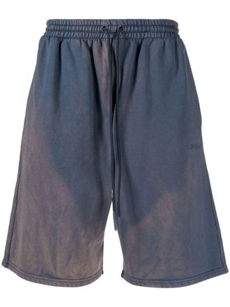 Off-white Shorts sportivi con righe diagonali - Blu