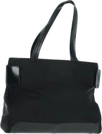 Prada Pre-owned Tote Bags, female, Black, Size: ONE SIZE Pre-owned Nylon Tote Bag