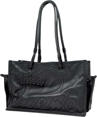 Loewe Black Leather Tote Bag (Pre-Owned)