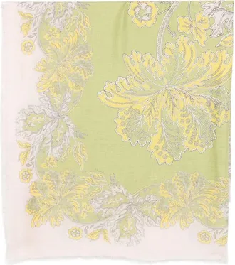 La DoubleJ Floral-print Frayed-edge Scarf