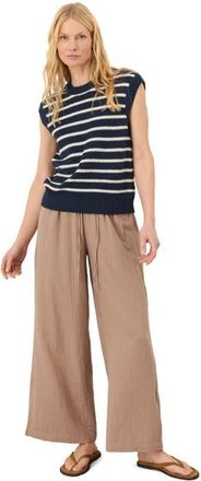 Pact Organic Cotton Shoreline Relaxed Shell in Seabreeze Stripe Navy Blue at Nordstrom, Size Xx-Large