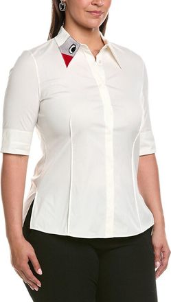 Akris Embroidered Collar Blouse