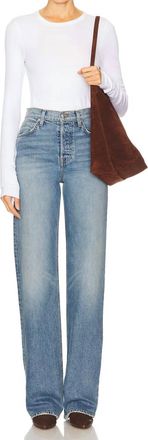 GRLFRND Brooklyn High Rise Straight Jean In Chelsea Market