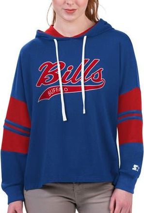 Starter Womens Starter Royal Buffalo Bills Bump And Run Long Sleeve Hoodie T-Shirt at Nordstrom, Size Xx-Large