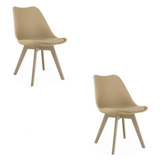 OEM Silla Mark - Beige Oscuro / Patas Beige X 2