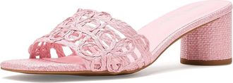 Anne Klein Flores Womens Sandals Pink Raffia : 7.5 M, Synthetic