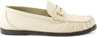 Saint Laurent Slippers - Dames - Loafers - Wit - 37 EU - Schoenen